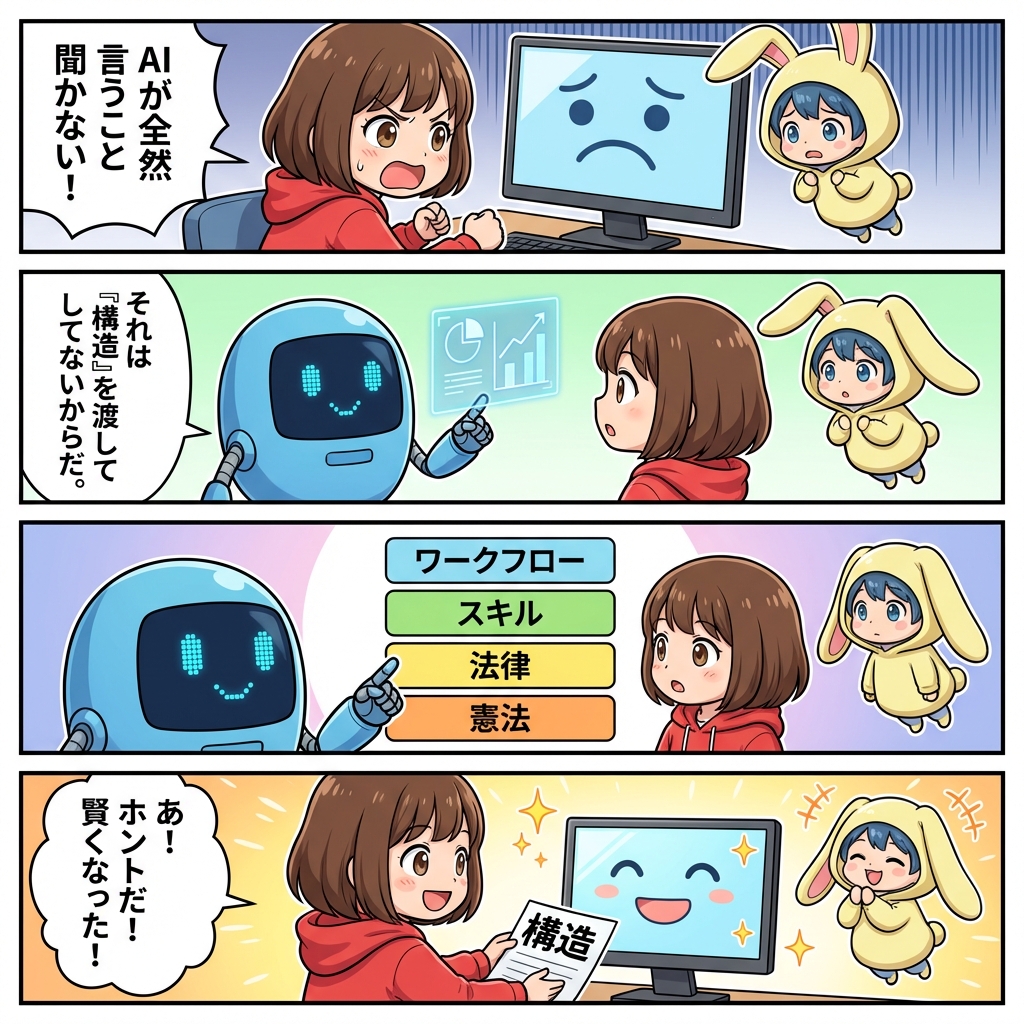 AIを分からせる「4つの階層構造」：暴走を止めて最強のパートナーにする方法